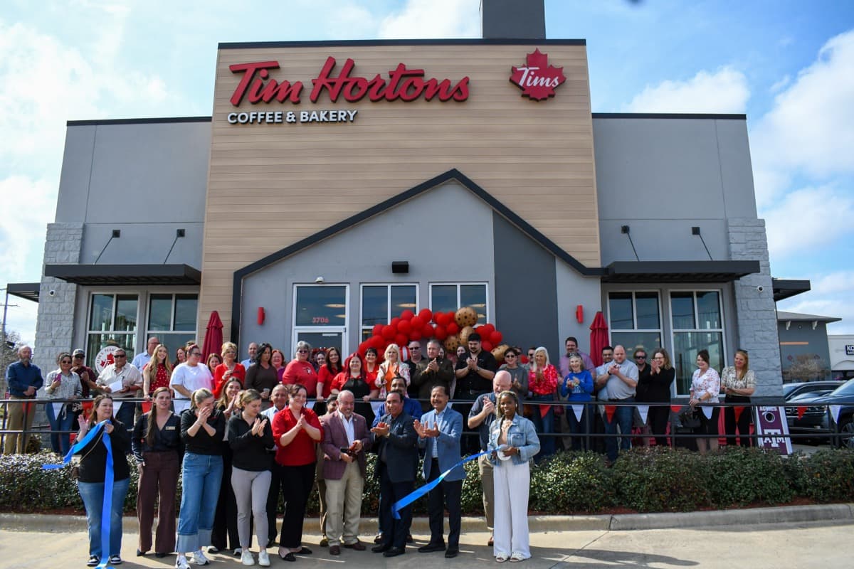 Tim Hortons grand opening ribbon cutting ceremony